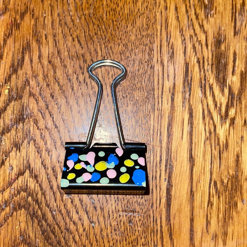 Painted binder clip